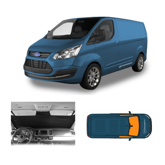 Kit rideau cabine Transit Custom OMAC - Accessoire pare-brise van et fourgon amenagés