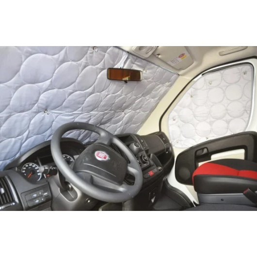 Rideau isolant cabine Transit Custom HTD - set rideaux pare-brise et fenêtre fourgon - intérieur