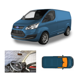 Rideau isolant cabine Transit Custom HTD - set rideaux pare-brise et fenêtre fourgon - visuel