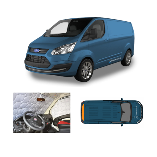 Rideau isolant arrière Transit Custom 1 HTD - rideau thermique van aménagé - hayon