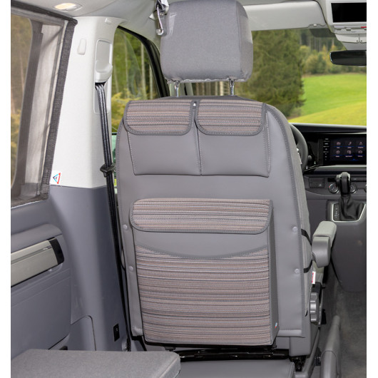 BRANDRUP Dos de siège conducteur 3 poches VW T5 T6 T6.1 - van aménagé, fourgon aménagé - mixed dots