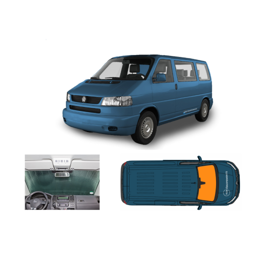 Rideau Isolite pare-brise Brandrup - volet thermique pour fourgon VW T4 - visuel