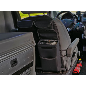 BRANDRUP Dos de siège | Viano Marco Polo Dos de siège avec pochettes Brandrup - Rangement cabine van Mercedes Viano Marco Polo - conducteur