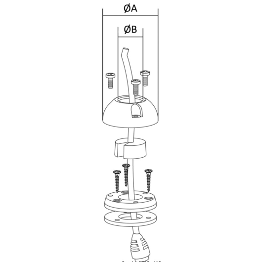 Passe fil noir ø 40 mm SCANSTRUT Equipement électrique bateau