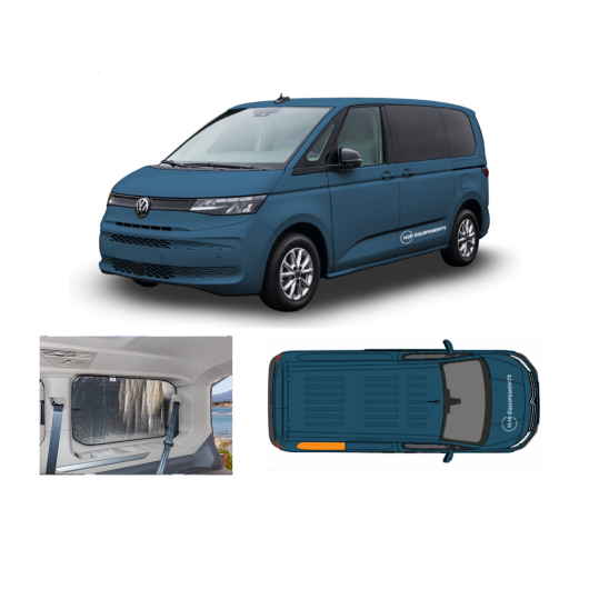 Rideau isolant intérieur VW T7 Multivan Brandrup - volet thermique van et fourgon - vitre arrière passager