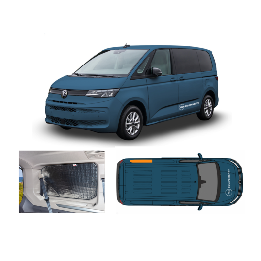 Rideau isolant intérieur VW T7 Multivan Brandrup - volet thermique van et fourgon - vitre arrière conducteur