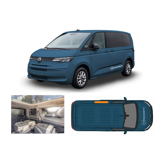 Rideau isolant intérieur VW T7 Multivan Brandrup - volet thermique van et fourgon - porte coulissante conducteur