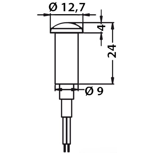 Éclairage de courtoisie LED Osculati - spot encastrable pour bateau & camping-car - schéma