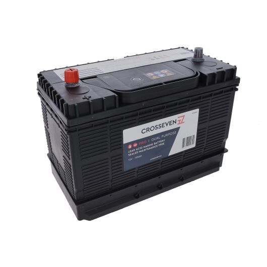 CROSSEVEN Batterie Pro calcium 105 Ah | Borne classique