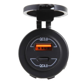 Prise 12 V - Power Line Chargeur USB 3A - 60W HABA, pour bateau, van et camping-car vue de profil