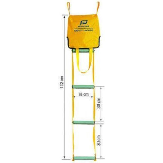 Échelle de secours Plastimo 4 ou 5 marches | Sécurité homme à la mer pour bateau | dimensions