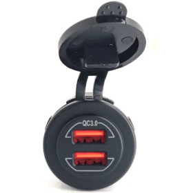 Power Line Chargeur USB HABA, Prise 12/24 V, Equipement camping-car & van, Vu de côté