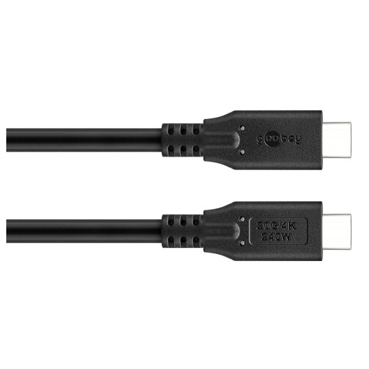 GOOBAY Câble de charge USB-C/C 4.0 240W |PD et QC4.0 vu connecteur