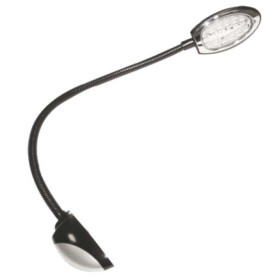 Liseuse LED Carbest 12V 2,2W | Noir/Argent | Eclairage de van aménagé, camping-car et bateau