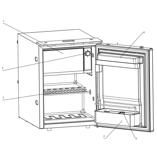 BCD 50 Frigo By Osculati|Réfrigérateur à compression confort en bateau ou camping-car| schéma