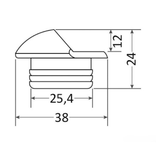 Éclairage de courtoisie Alcor Osculati - spot 12/24 V pour bateau et camping-car - schéma