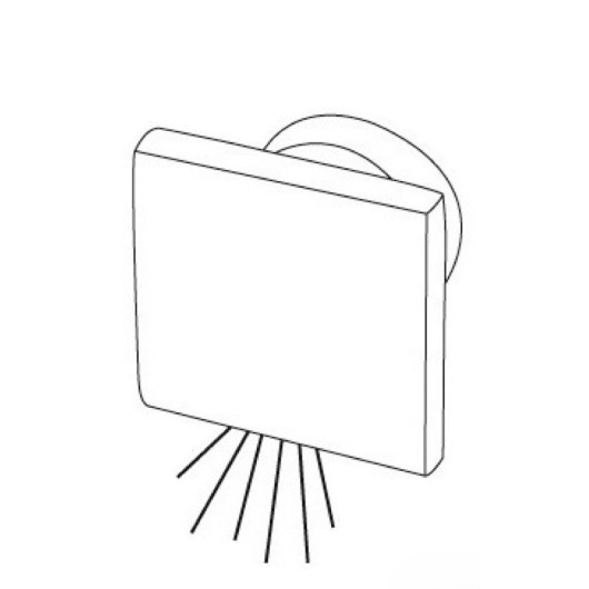 Spot de courtoisie LED Square Osculati - éclairage IP67 pour bateau et fourgon - simple éclairage