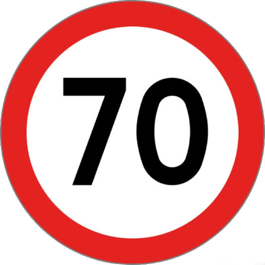 Disque vitesse autocollant homologué 70 km/h Osculati - signalisation remorque
