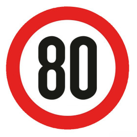Disque vitesse autocollant homologué 80 km/h Osculati - signalisation remorque