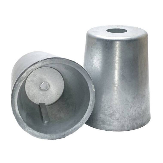 CROSSEVEN Anode embout d'arbre radice conique en zinc