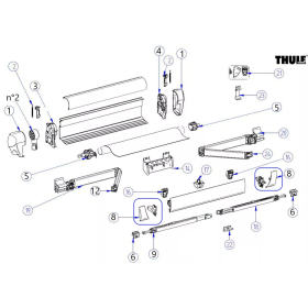 Vue éclatée pièces détachées STORE THULE Omnistor 5003