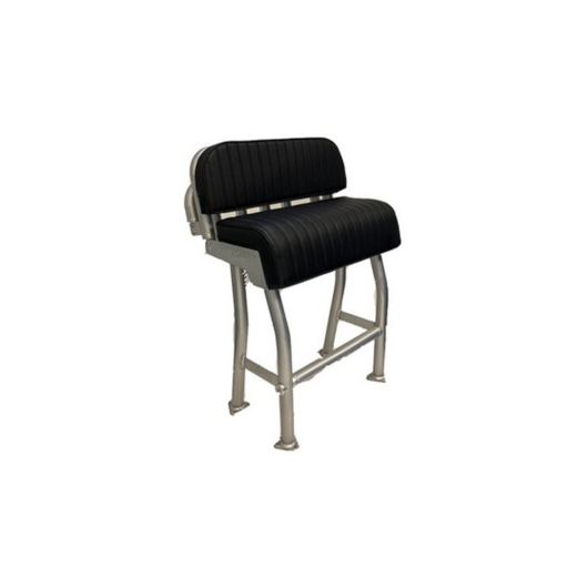 Leaning post aluminium anodisé MATC avec dossier| Siège et fauteuil pilote | Noir