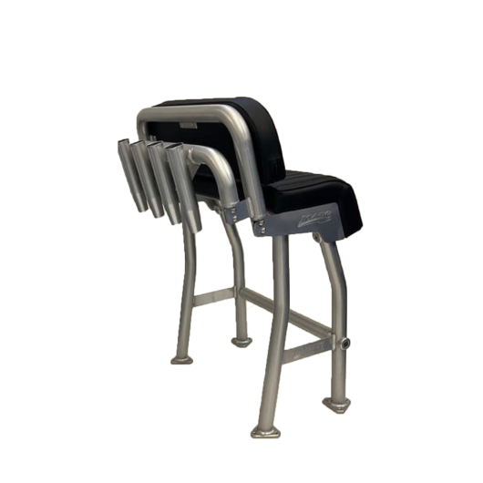 Leaning post aluminium anodisé MATC avec dossier| Siège et fauteuil pilote | Noir vue de dos