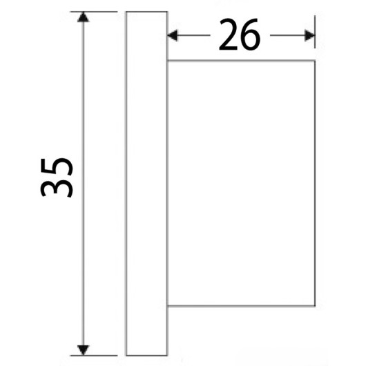 Spot LED 12/24 V encastrable Osculati - double éclairage inox IP67 pour bateau et fourgon - schéma