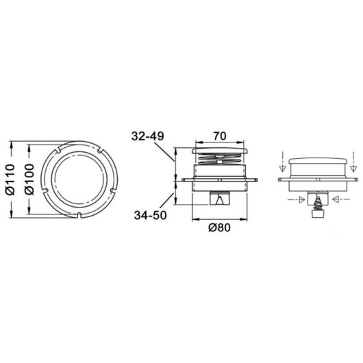 OSCULATI Boite dorade aérateur profilé bateau accessoire voilier ou vedette