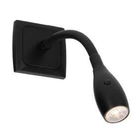 Applique flexible C-Line Furnari 2.0 Haba - spot orientable 12/24 V pour fourgon, bateau - allumé