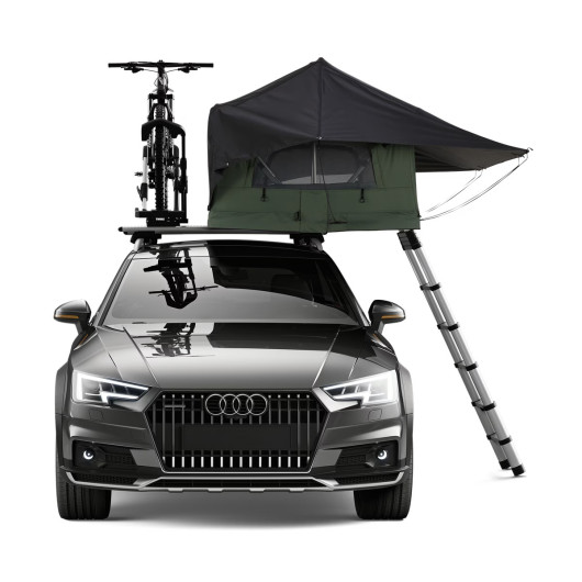 Foothill Thule - tente de toit compacte 2 personnes SUV, pick-up et voiture citadine - vélo