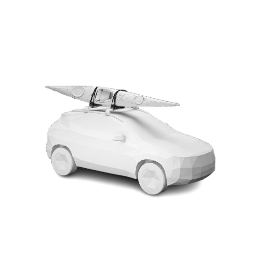 Porte-kayak en J Hull-a-Port Aero Thule - accessoire barres de toit voiture & SUV - transport