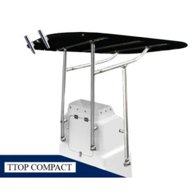 T-TOP Compact MATC | Aluminium thermolaqué gris | Roll-bar, T-top, anneau de traction et arceau