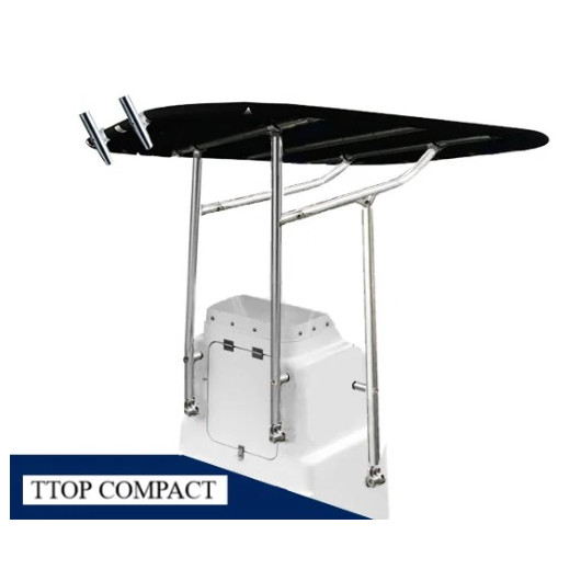 T-TOP Compact MATC | Aluminium thermolaqué gris | Roll-bar, T-top, anneau de traction et arceau