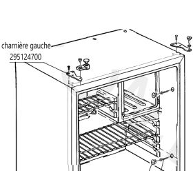 DOMETIC Charnière supérieur gauche sur schéma réfrigérateur