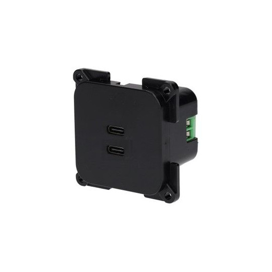 Prise double USB-C C-Line Haba - recharge rapide pour camping-car, van et fourgon