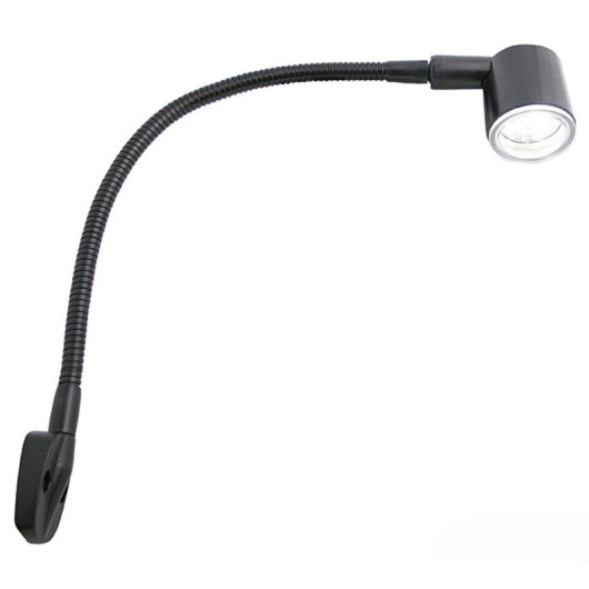 Spot flexible LED tête de lit Osculati - éclairage 12 V pour bateau et van aménagé - noire
