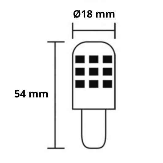 Ampoule LED E14 Osculati - éclairage 12/24 V pour bateau et van aménagé - schéma