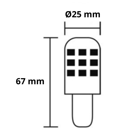 Ampoule LED E14 Osculati - éclairage 12/24 V pour bateau et van aménagé - schéma
