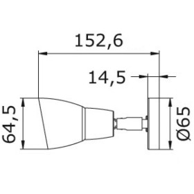 Liseuse LED inox Osculati - éclairage blanc chaud 12/24 V pour bateau et van - visuel