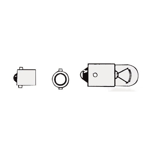 Ampoule baïonnette BA9S Osculati - éclairage 12 V pour intérieur bateau et van : Schéma technique