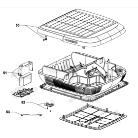 DOMETIC Pièces détachées ACC3100 | ventilation Camping-car sûr vu éclaté général