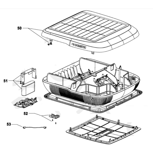 DOMETIC Pièces détachées ACC3100 | ventilation Camping-car sûr vu éclatés accessoires