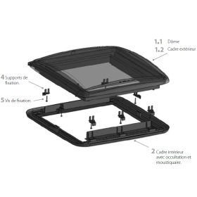 ROOFSTAR Pièce détachée RoofStar 4 : Vue éclaté kavec n° de pièce de rechange