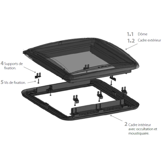 ROOFSTAR Pièce détachée RoofStar 4 : Vue éclaté kavec n° de pièce de rechange
