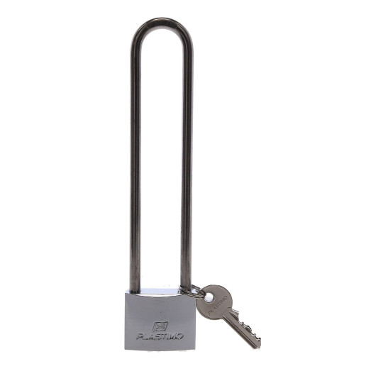 Cadenas inox Plastimo avec longue anse | Corps L40mm | Anse L150mm | Cadenas | Vue de face