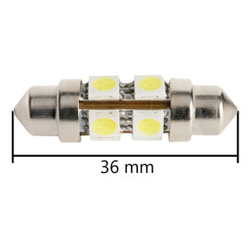 OSCULATI Ampoule navette LED | 36 mm - 8 led - 360° pour éclairage bateau et véhicule : vu côté