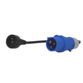 BALS Adaptateur à fil P17 mâle | schuko femelle Adaptateur électrique Bals CEE P17 femelle | Raccordement 230V pour bateau, van et camping-car