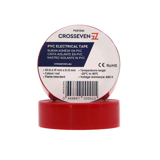 Ruban adhésif Crosseven en PVC 600V | Adhésif | Rouge