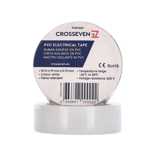 Ruban adhésif Crosseven en PVC 600V | Adhésif | Blanc